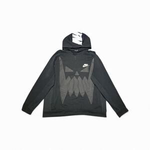 Nike Black and Gray Graphic Hoodie